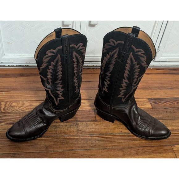 Lucchese Classics L156264 Handmade Boots Black/Brown Size 10.5 - Picture 3 of 16